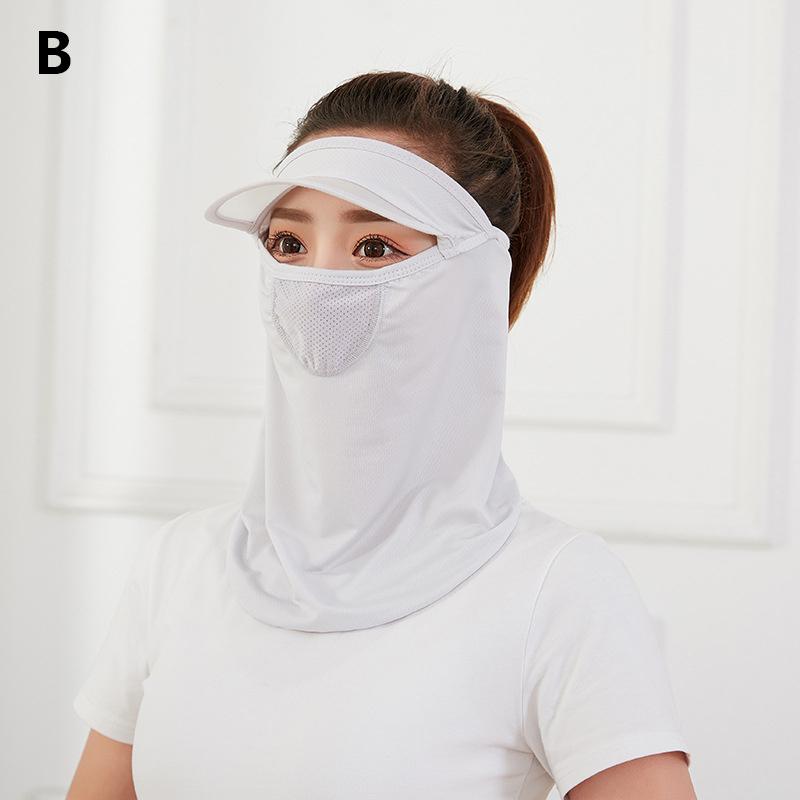 Buy 1pc Breathable Visor Hat Hollow Hat Mask Anti Uv Scarf Sun Protection Camping Women Ice Silk At Affordable Prices Free Shipping Real Reviews With Photos Joom