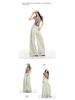 2026 Spring Women's American Style Cuffed Casual Wide Leg Pants - Loose, Comfortable, Slimming Drape