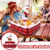 Pvc Inflatable Ice Bucket Christmas Decor Drink Cooler Multi-Functional Candy Container Pool Party Birthday Christmas Decor