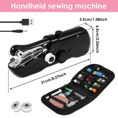 Handnähmaschine mit Faden-Nähset Schnellreparatur Mini-Nähmaschine für Quilt-Liebhaber Anfänger Heimreparaturen