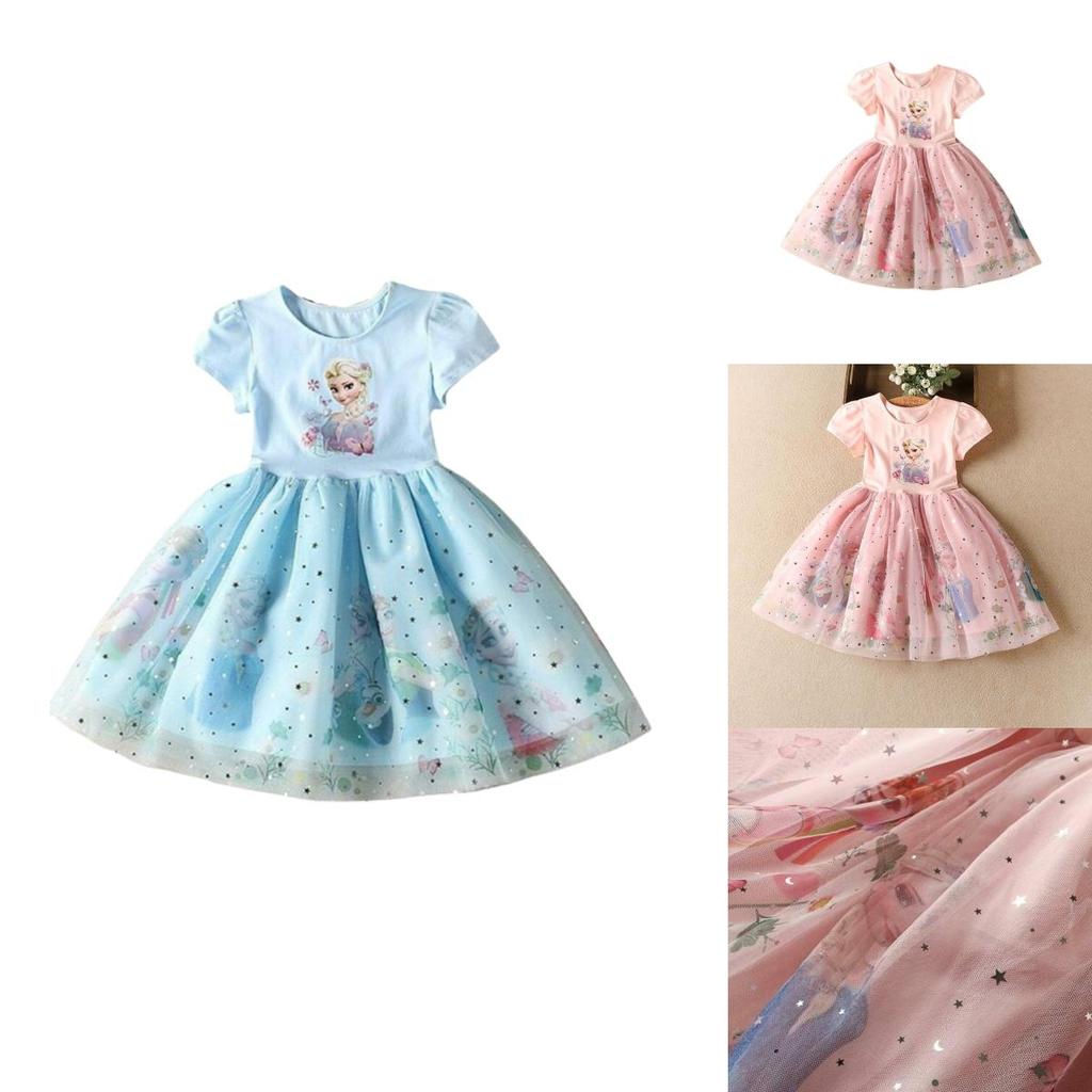 Frozen Elsa Princess Dress For Kids Girls Soft Comfortable Fabric Perfect For Parties!