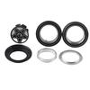 Risk Aluminum Alloy 34mm Bicycle Bike Headset for 28.6mm Straight Steerer Fork Bearing(Black)
