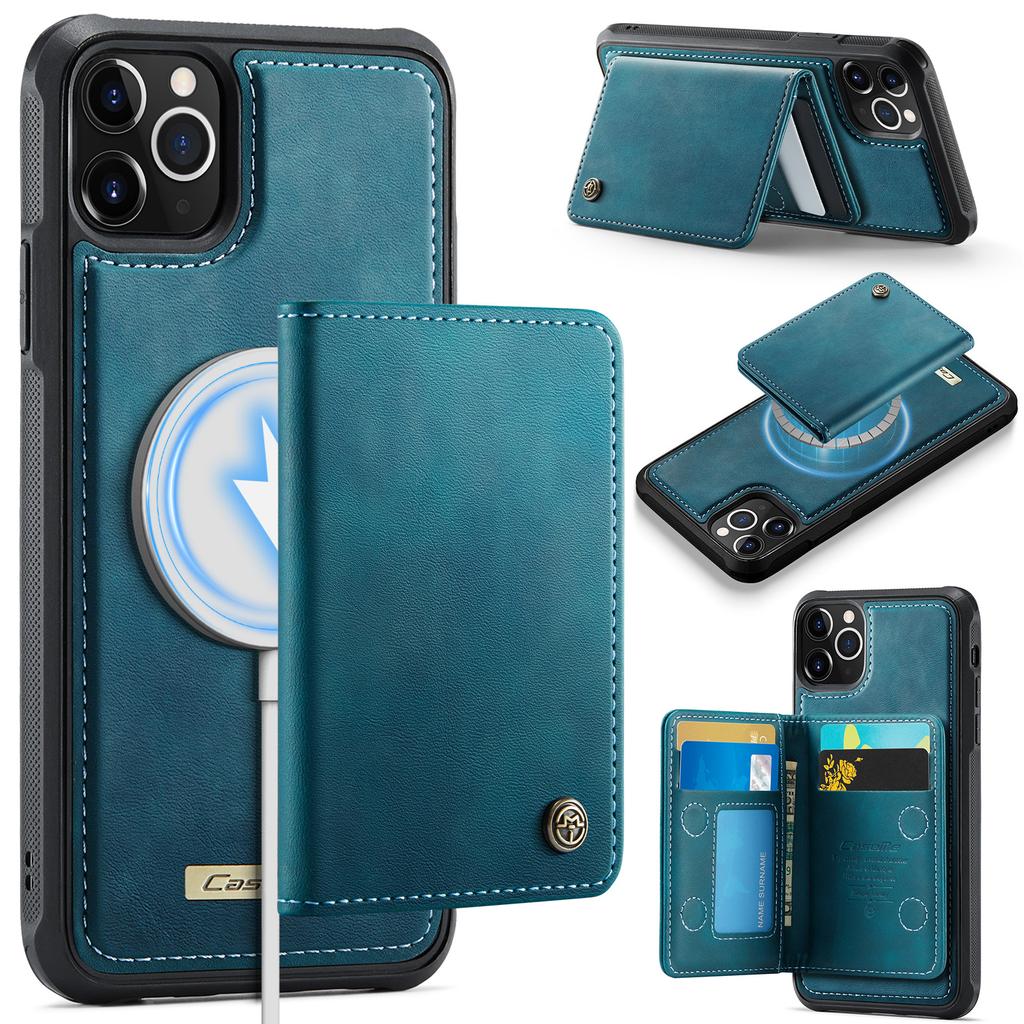 Für iPhone 11 Pro Max Magnetische Hülle CASEME ME80 Serie Leder PC TPU Handyhülle mit Abnehmbarem Portemonnaie