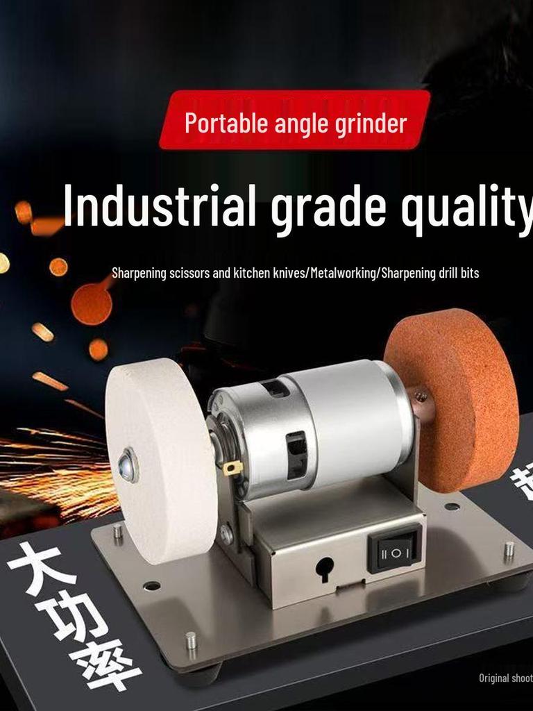 Household Electric Knife Sharpener: Benchtop Coarse/Fine Grinding, Rust Removal & Polishing, Fully Automatic Edge.
