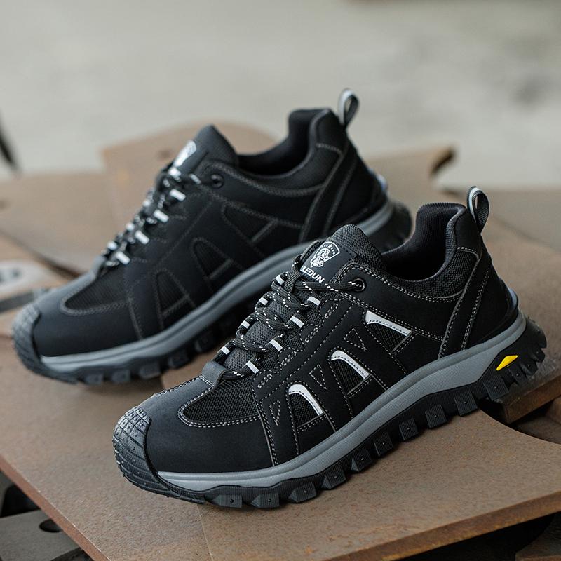 Men Steel Toe Work Boots Running Shoes Anti-smash Anti-Punctur Sneakers Outdoor Sport Safety Shoes Breathable Industrial Shoes