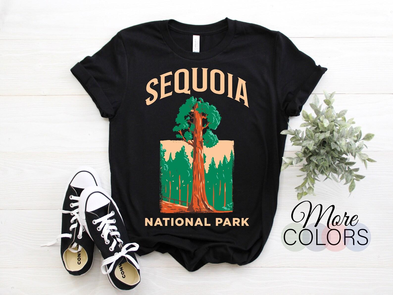 Sequoia National Park US Vintage T-Shirt, USA Visalia California The General Sherman Parks Hike Lover Gift, Camping Travel Souvenirs Present 100
