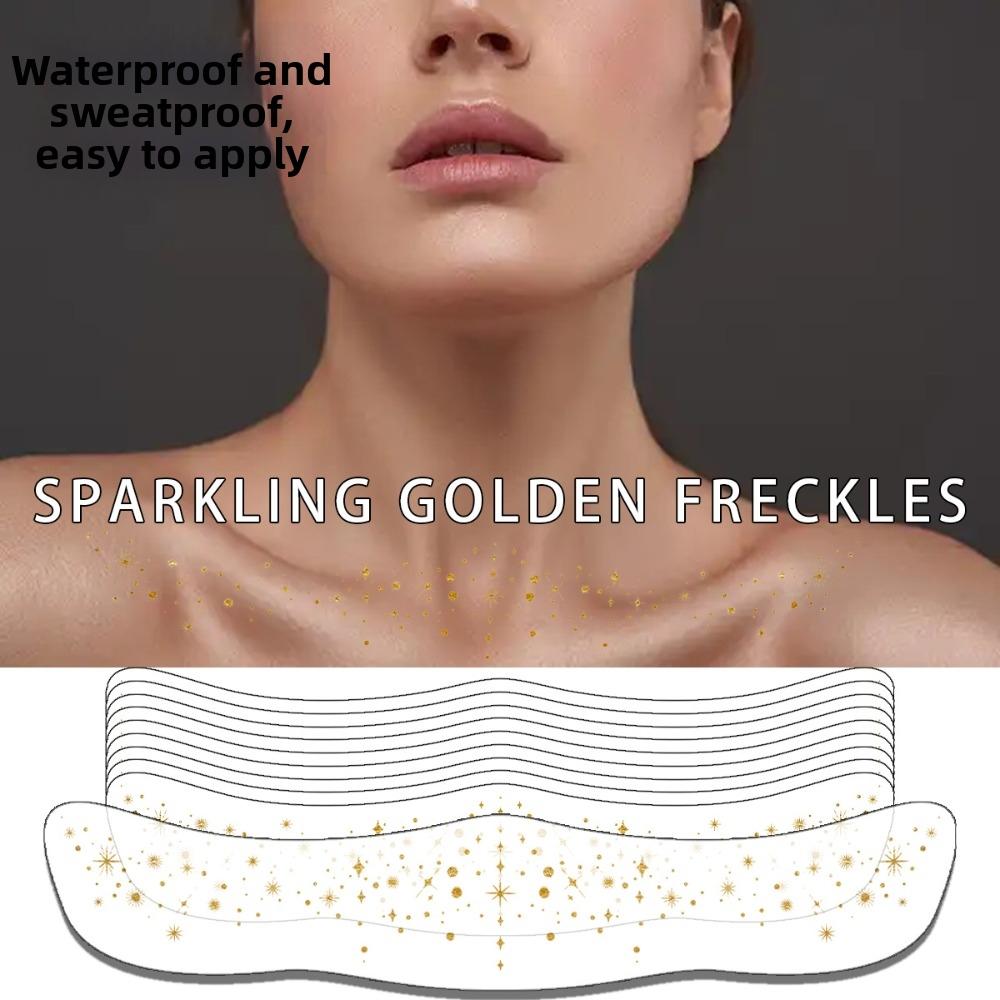 DIY Collarbone Freckle Tattoo Butterfly Star Dots Heart Bronzing Sparkle Face Temporary Tattoo Clavicle Chest Position