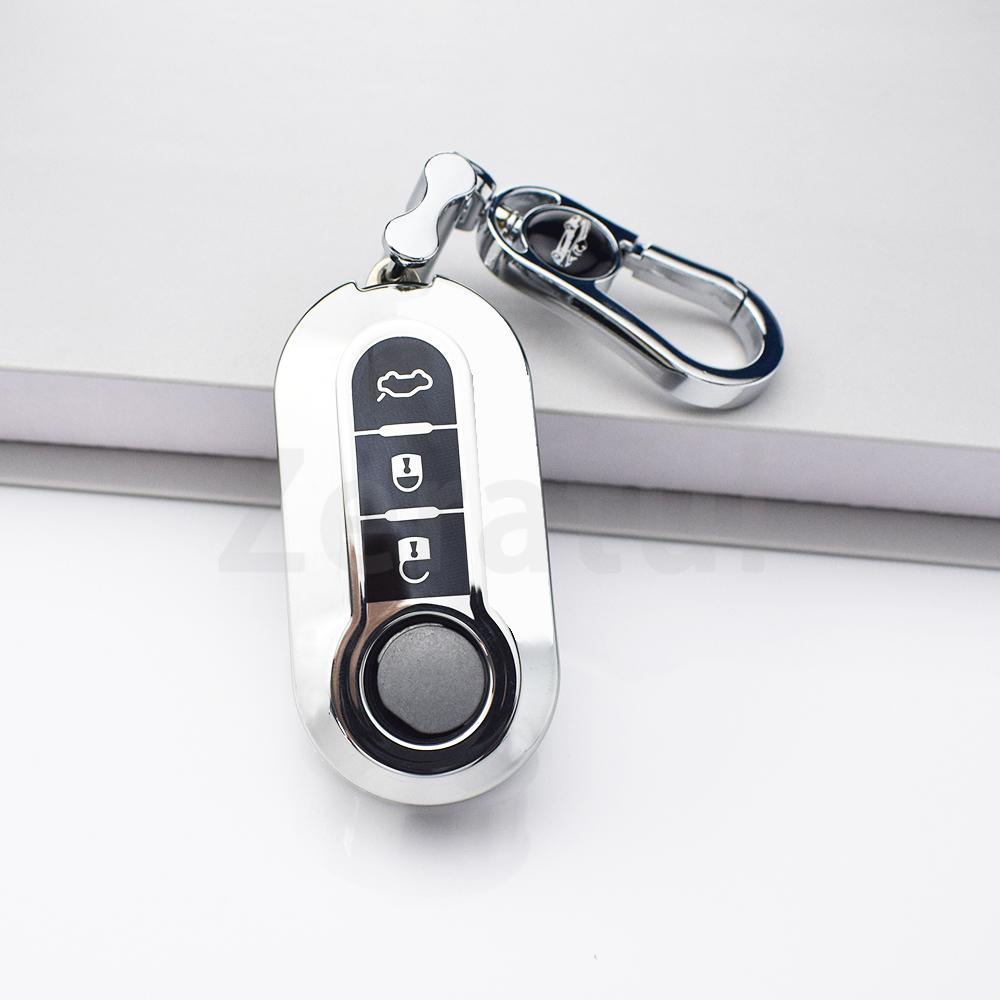 3 Buttons Auto Shell Holder For Fiat Grande Punto Lancia Musa Ducato 500 500L Panda Remote Folding Flip Key Case Cover