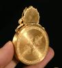 Tibet Bronze Gilt Painting Mahakala Buddha Winged Garuda Bird Amulet Pendant