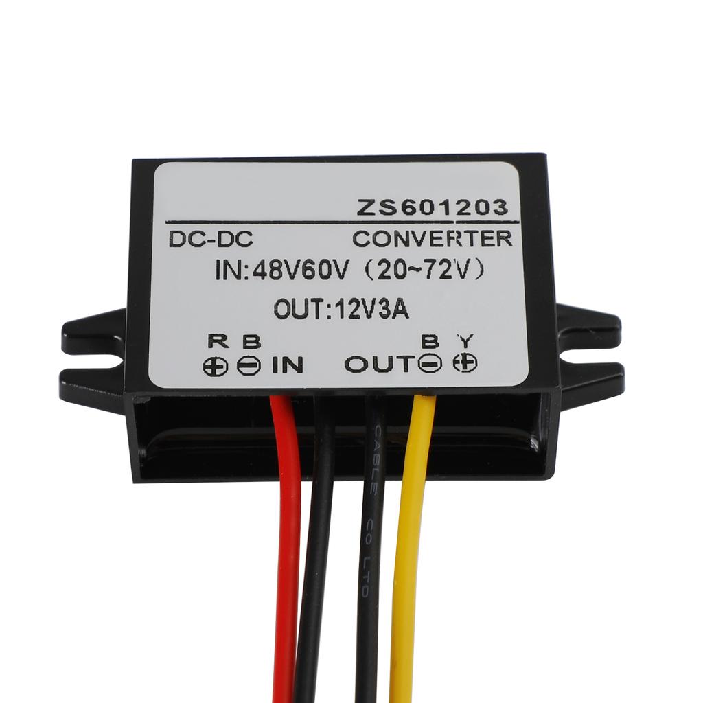 Waterproof DC-DC Converter 60V Step Down to 12V Car Power Supply Module 3A