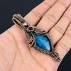 Neon Blue Apatite Gemstone Pendant 999 Copper Wire Wrapped Jewelry, Handmade Antique Pendant Jewelry, Gift For Mother