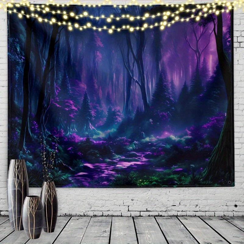 VIKAMA Secret Violet Forest Tapestry Gradient Study BB Cafe Decoration Parchment Scrolls Fantasy Room Decoration