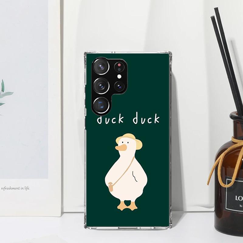 Cartoon Cute Goose Game Phone Case For Samsung Galaxy S25 S24 S23 S22 Ultra S21 FE S20 Plus S10 + S10E Art Fundas Back Cover S24