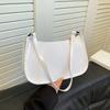 Elegante Borsa a Spalla Monocolore, Mini Borsa da Sotto Braccio da Donna, Portafoglio Sicuro con Zip, Custodia Multifunzione per Telefono, Tracolla Regolabile Leggera