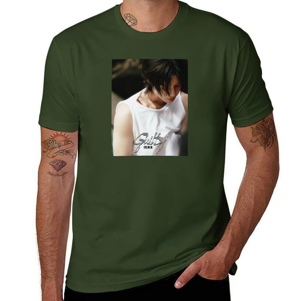 Taemin Guilty oil paint Tshirt vintage clothes graphics hippie clothes blacks big and tall t shirts for men