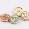 18MM-25MM Three-dimensional Little Bee Buttons Gold Luxury Metal Buttons Fashionable Round Shank Buttons Cardigan Sweater