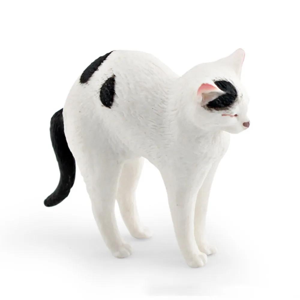 Solid Simulation Animal Model Lying Orange Cat Figurine Cute Desktop Decoration Mini Pet Cat Model Ornament