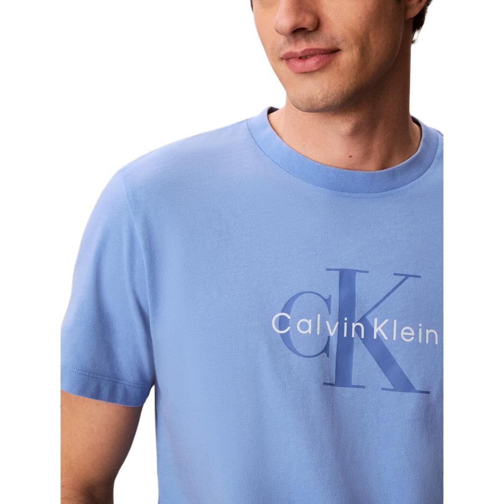 Calvin Klein Solid Logo Pattern Crew Neck Pullover Short Sleeve T-Shirt Men tops 4RG832G-CG1