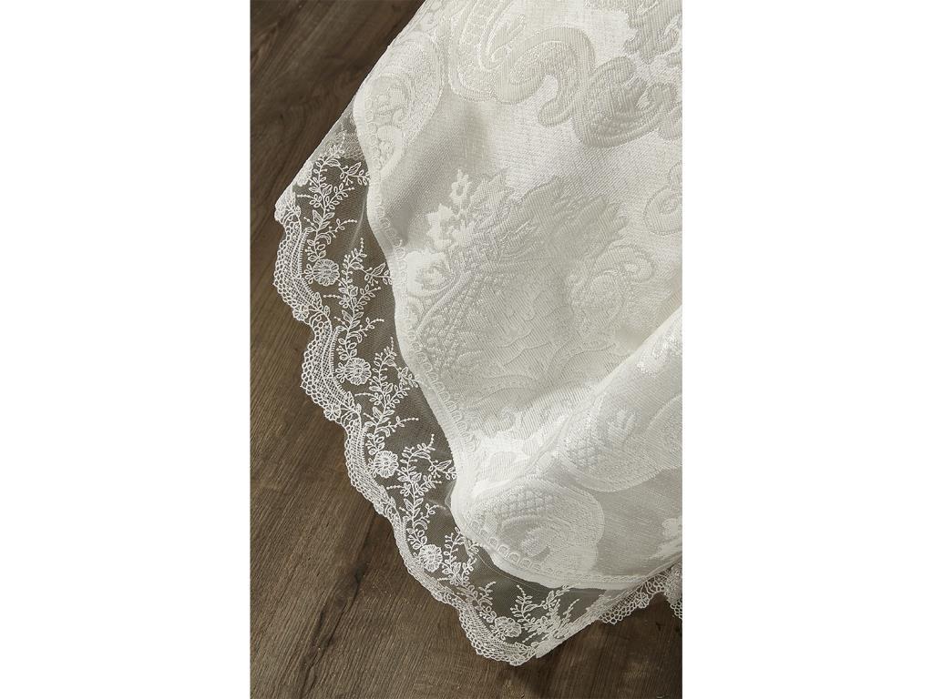 Elani New Season Special Edition Комплект підодіяльників із синелі, 3 шт. Покривало 250x250 Наволочка 50x70 2 шт. Бавовняно-атласна тканина з французьким мереживом