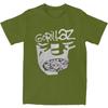 Mens 2D Printed T-Shirt Music Band Gorillaz T-Shirts Fashion Beach Tee Shirt Vintage Print Cotton Tops