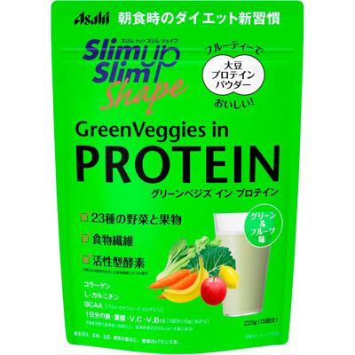 Asahi Slim Up Slim Shape Zielone Warzywa w Proteinach 225g (15 porcji) Napój i koktajl Zastępujący posiłek Napój i koktajl