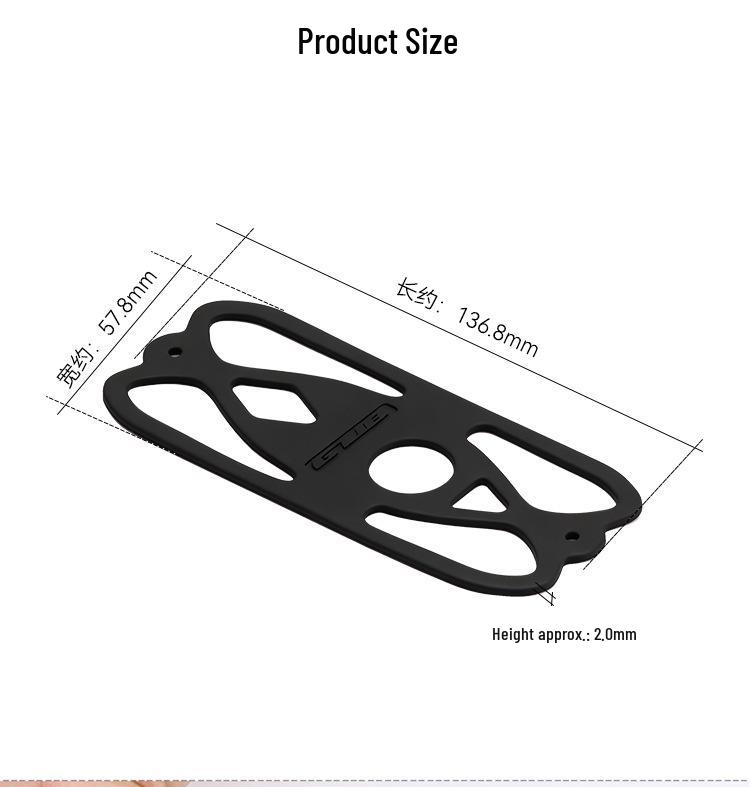 GUB Silicone Shockproof Phone Holder for Motorcycles & Bicycles Universal Fit чёрный