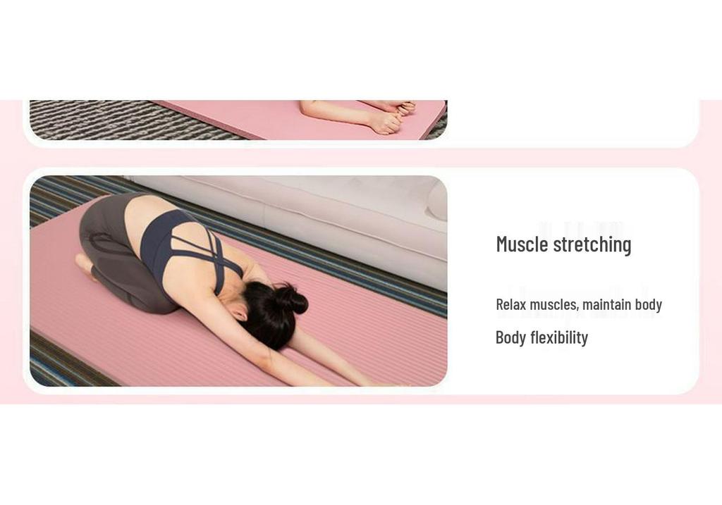 Girls' Non-Slip Yoga Mat: Widened, Thickened, Soundproof, Shock-Absorbing for Home, Dorm & Indoor Dance