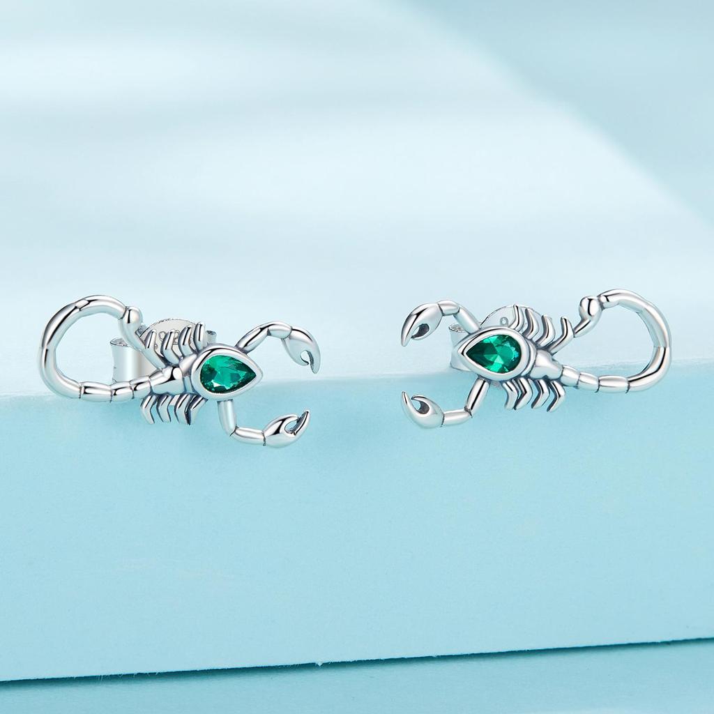 Original Hot Selling Vintage Scorpion Ear Hoop Personality Dark Wind S925 Sterling Silver Earrings