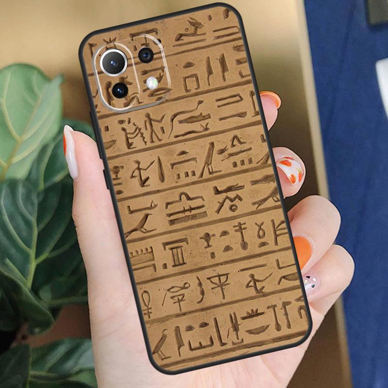 Egyptian Hieroglyphics Case For Xiaomi 15 14 Ultra 13T 14T 15T Pro 17 Pro Max POCO F8 F7 F5 F6 X5 X6 X7 Pro Coque