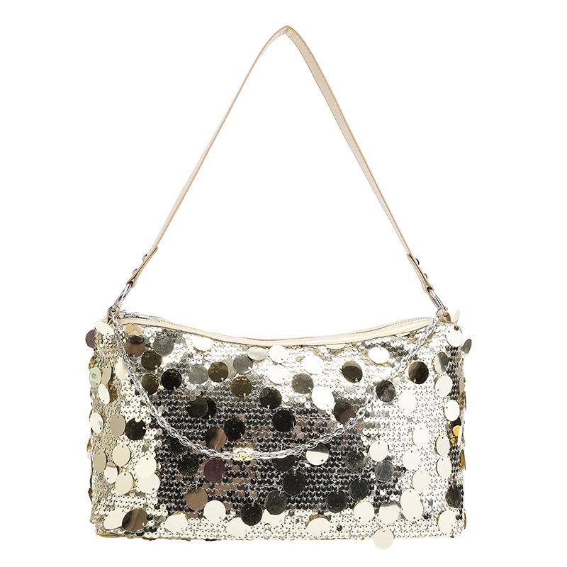 

Женские сумки большой вместимости - Декорация пайетками Мягкая Прочная Повседневная Модная Шикарная Утонченное Ощущение Высокая Ценность Сумка на плечо Кроссбоди Сумка жёлтый