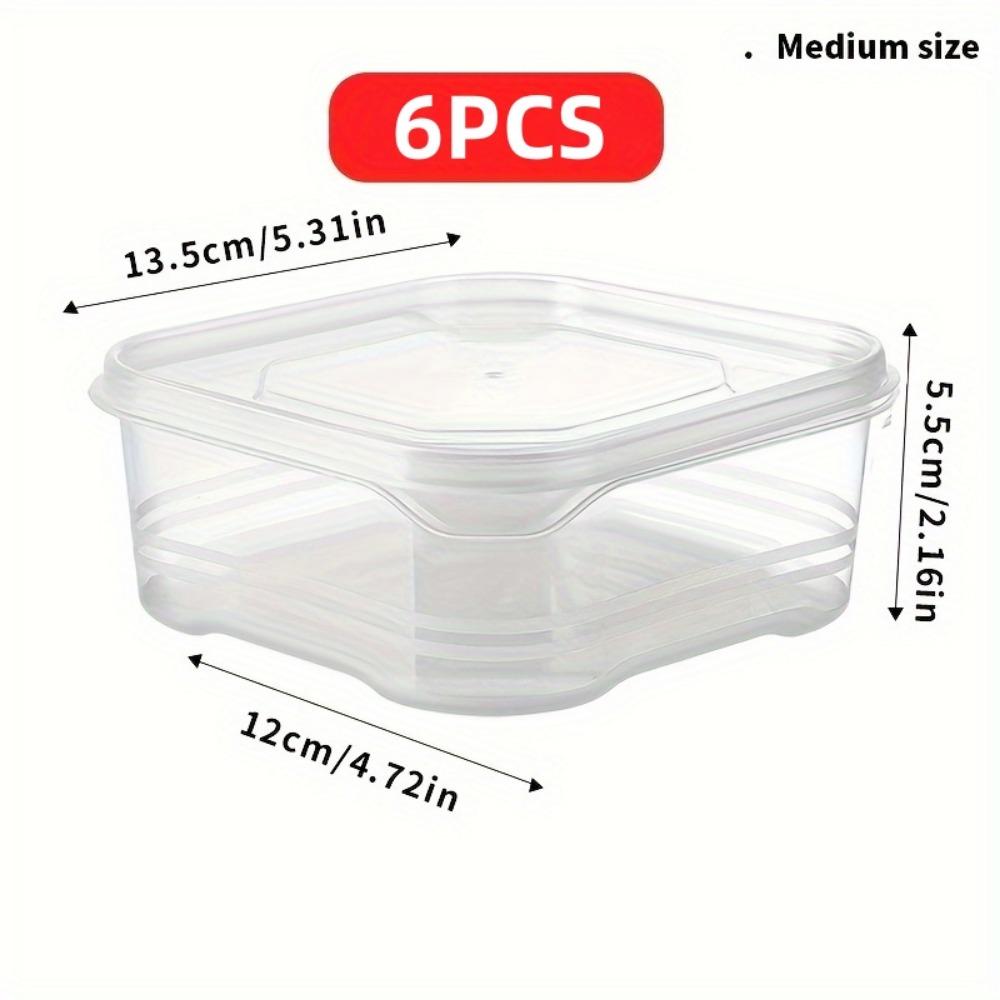 

4/6 шт. многоцелевая многоразовая упаковка для хранения свежих продуктов, коробка для сортировки продуктов специальной заморозки в холодильнике, для мяса, фруктов, овощей Medium 6 Pieces