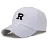 R Embroidery Letter Baseball Hat Outdoor Sun Protection Breathable Cap Peaked
