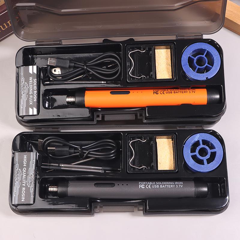Saldatore Elettrico a Stagno Tipo-C 5V 8W Portatile Senza Fili Regolabile a 3 Marce Per Saldatura e Riparazione