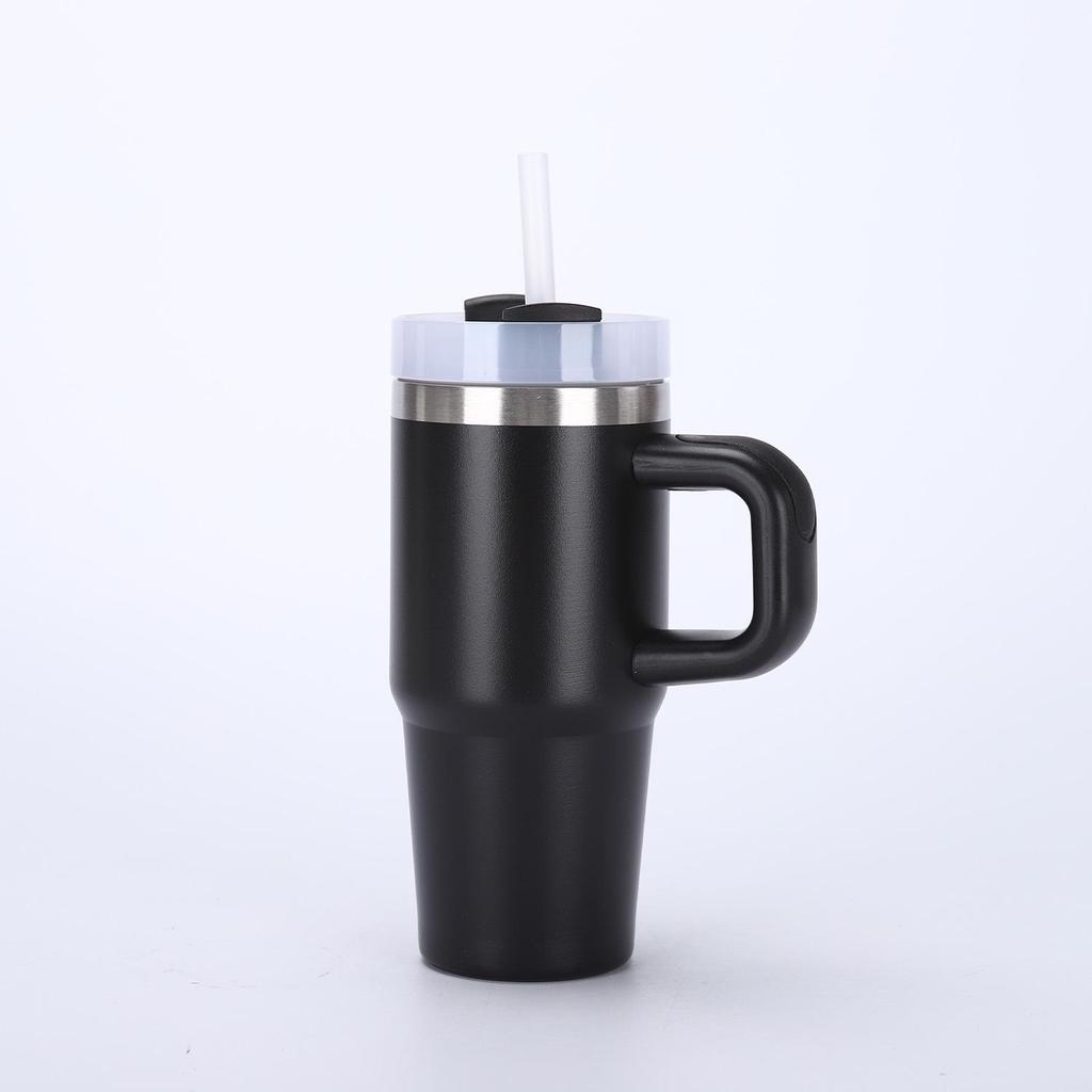 14-20oz Edelstahl-Thermosbecher mit Griff und Strohhalm