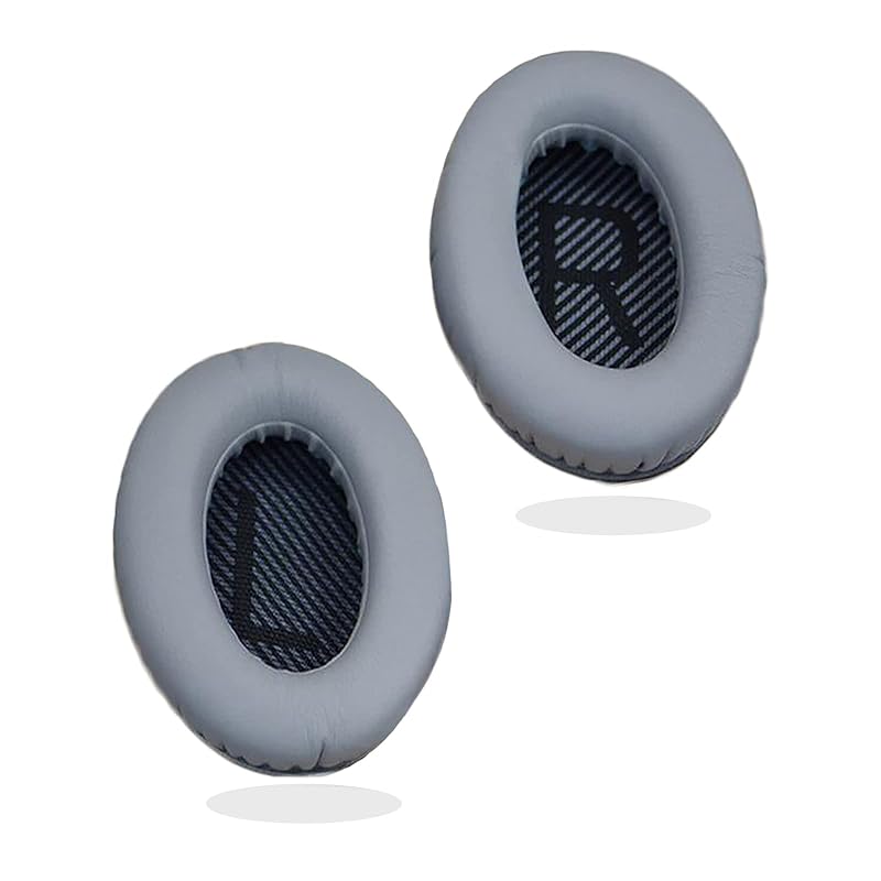 

ALLVD FOR bose headphone ear pad replacement BOSE QC35 QC25 QC15 Applicable sound leak prevention PU leather 1 pair included (gray)