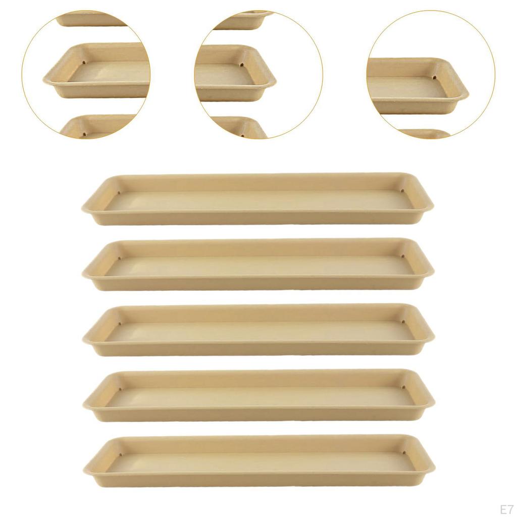 5-fache Pflanzenschalen Basisbecher Rechteckige Pflanzen Blumentopf -Nendasesen für Innenräume,