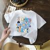 Kids Cute Honey Bluey Printed T Shirt Casual Soft Short Sleeve Tees for Boys Girls Cartoon Comfortable Summer Tops