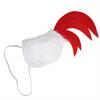 Accesorii Costum Găină Cocoș - Bentiță Creastă Cocoș, Coadă Găină, Mască Nas Cioc Cocoș, Pantofi Costum Picioare Găină