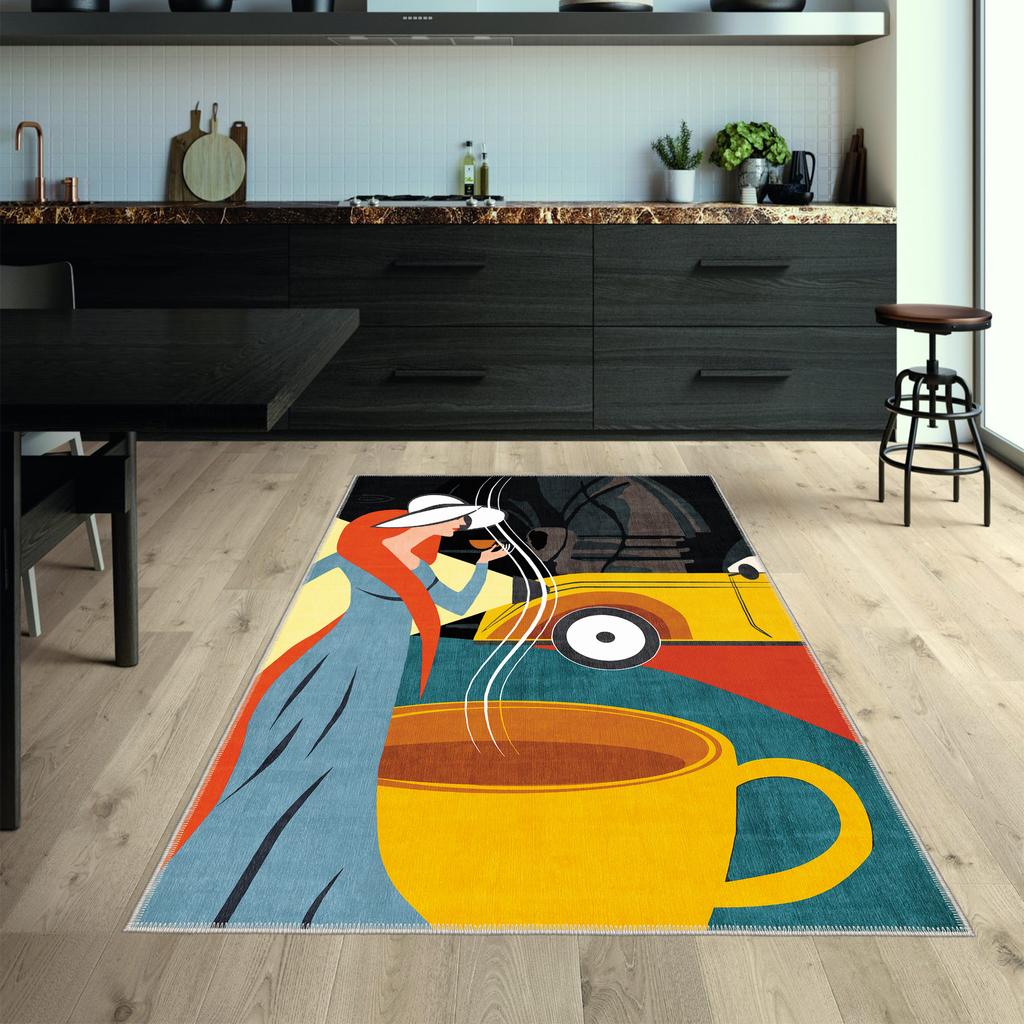 Decorative Area Rugs, Rugs For Living Room, Machine Washable Rug, Non Slip Rug