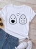 White Cartoon Casual Women FeUnisex Clothes Summer Funny Watermelon Fruit Print Women T Shirt Harajuku Aesthetic Clothes