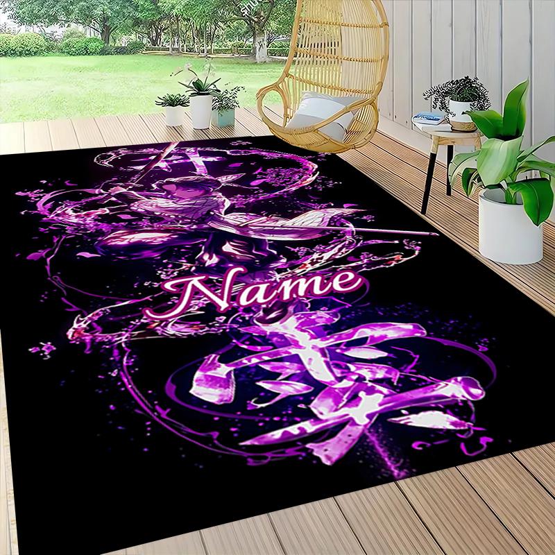 Custom Name Unicorn Fantasy Adventure Carpet Rug Customizable Soft Washable Anti-Slip Home Living Room Sofa Mats Personalized Rug. 0909180