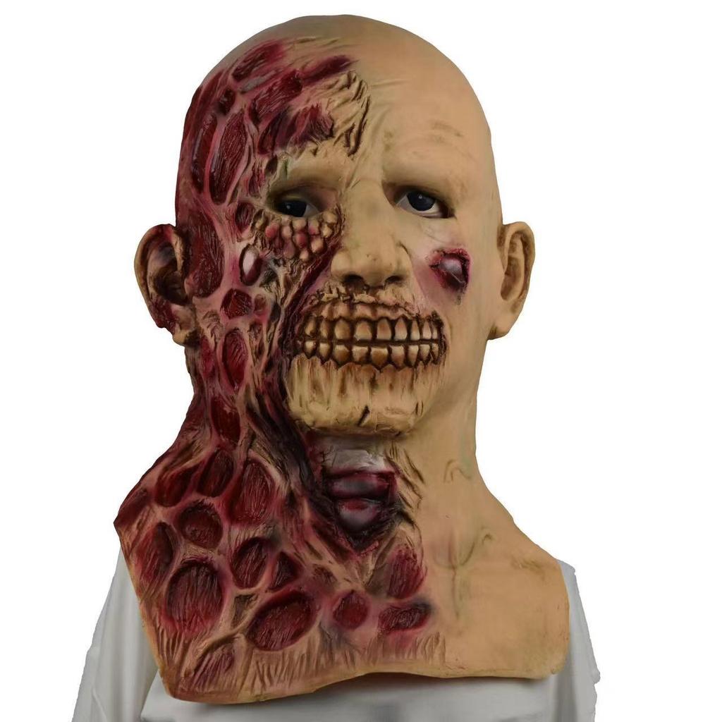 Halloween Mask Ball Horror Latex Mask Show Props Tricky Hood
