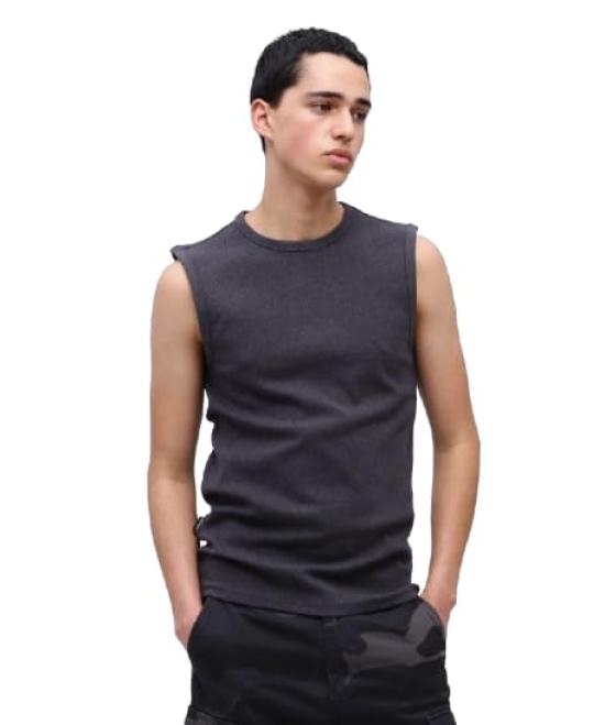 

AVIREX DAILY RIB NOSLEEVE T-SHIRT charcoal 783-5935001