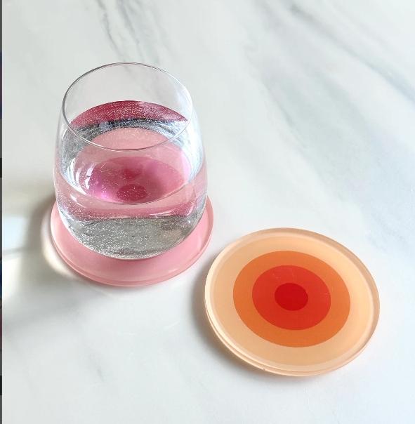 2D Washable Acrylic Halo Insulation Pad Anti-Slip Anti-Scald Table Mat Kitchen Car Coaster Room Decor - Placemat