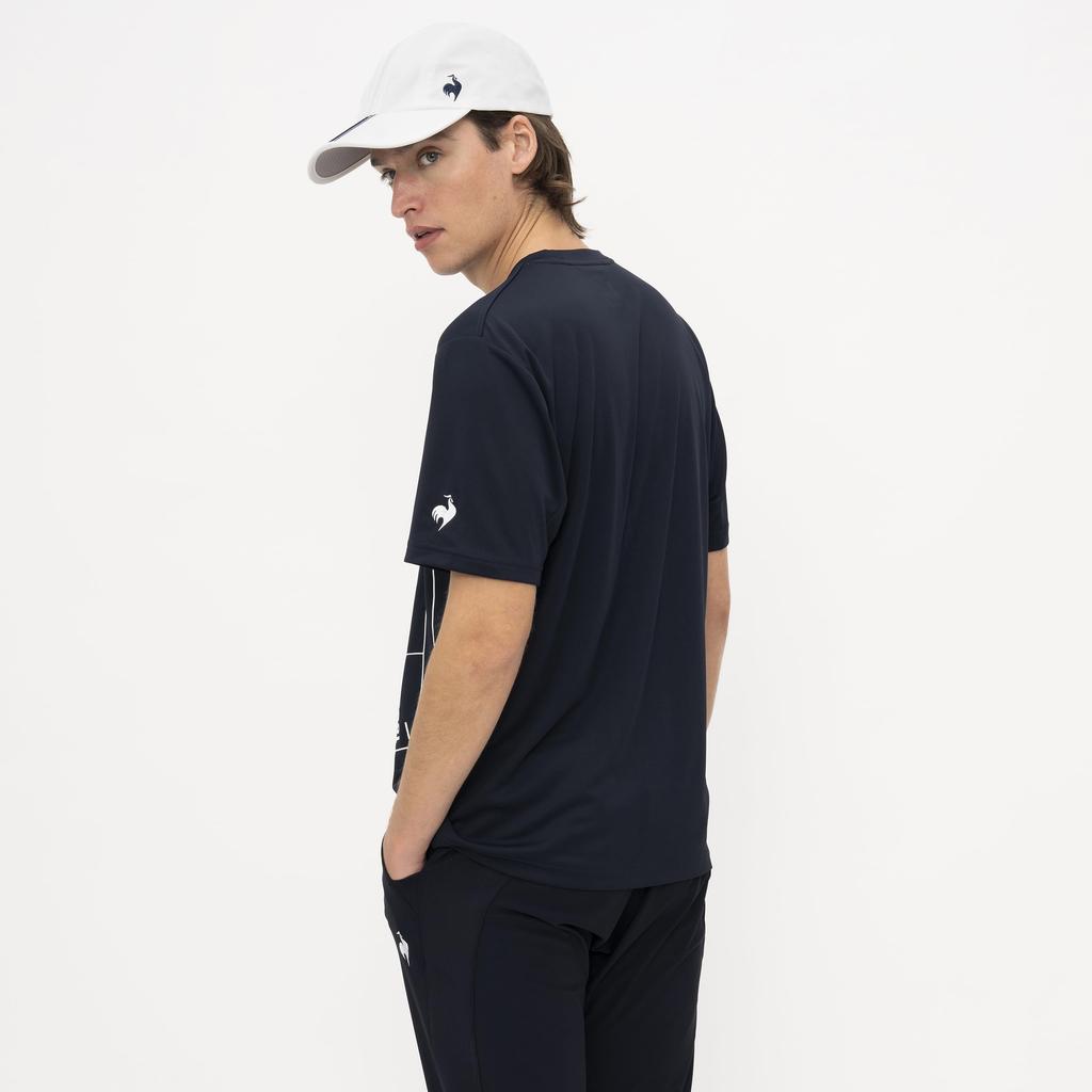 Coq Tennis Practice Graphic Practice UV CUT Cooling Tennis Easy To Raise NV00 [Le Sportif] Shirt, Shirt, Sweat-Absorbent, Quick-Drying, (UPF50+),