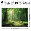 1 Classic Spring Forest Scenery Background Board, 100% Polyester, Multi-functional Home and Party Wall Decoration