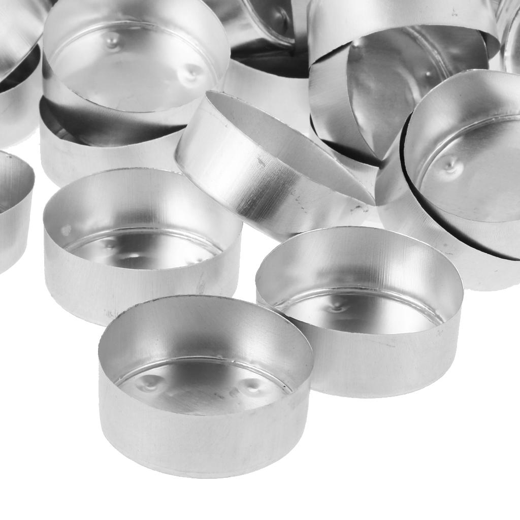 Wholesale 200Pcs Empty Aluminum Tealight Cups DIY Candles Tealight Containers Case Candle Making Mold Tools 38x14mm