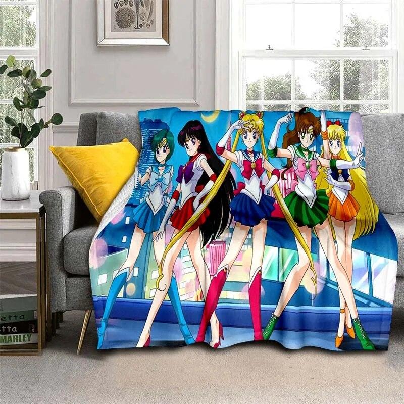 Moon Girl blanket for beds,Flannel thin blanket for summer, Anti-Pilling cooling blanket,Portable picnic blanket