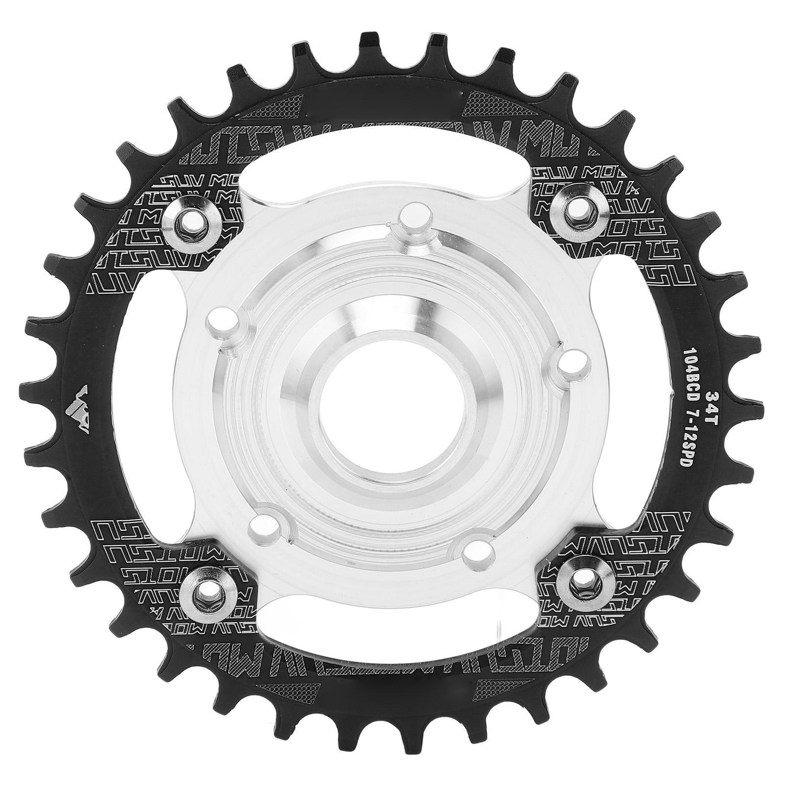 Shoemst Black 104 Bcd 34T Chainring Sprocket Adapter 34T Positive Negative Tooth Plate Conversion Base For Tongsheng Mid Drive Motor