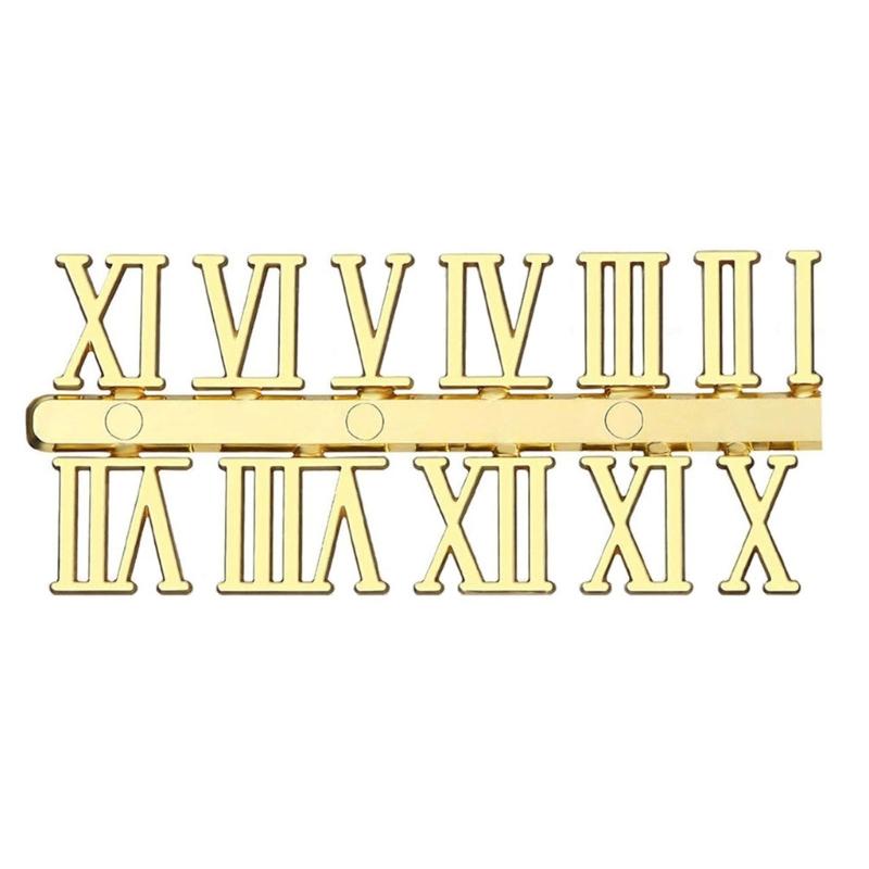 Craft Digital Clock Numbers Kits Metal Arabic or Roman Numerals Set for Clock Watch Repair Replacement Accessories